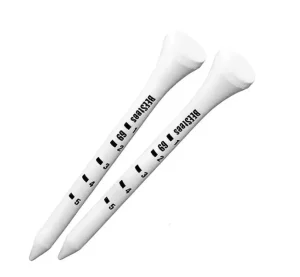 High Quality Golf Pegs Bulk Wooden Golf Tees Solid White Tee Golf Luxury with Printed Digital Scale