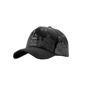 High Quality Gorras Curved Embroidered Sports Black Beard Hats Caps Suede Brim Gorras Satin Baseball Caps