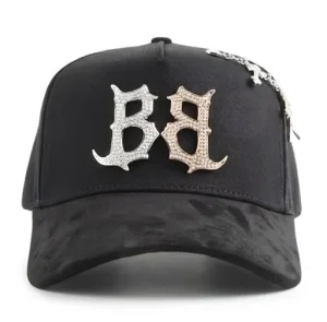 High Quality Gorras Inferno 24K Rose Gold El Barbas Hat Curved Embroidered Sports Black Suede Brim B Cross Beard Hats Caps