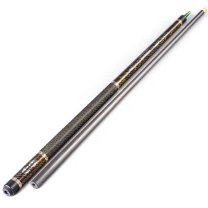 High Quality Handmade Maple 1 2 Piece Carbon Fiber Shaft Pool Cue with Stainless Steel Joint 12.5mm Tip Enamel Handle