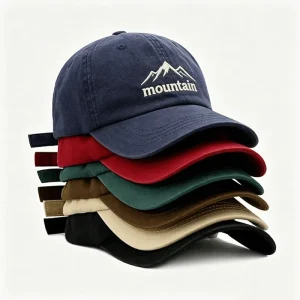 High Quality Hat Embroidery Logo 6 Panel Sports Hats 100%Cotton Golf Travel Cycling Casual Baseball Caps