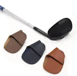 High Quality Leather Golf Iron Club Head Covers Portable and Waterproof with Popular Style