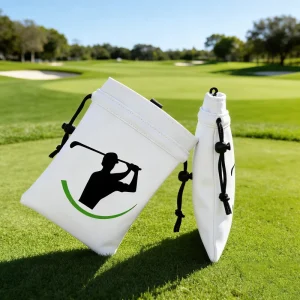 High Quality Lightweight Waterproof PU Leather Customizable Golf Ball Storage Pouch Bag Stylish Golf Player Logo Design