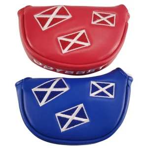 High Quality PU Leather Golf Club Headcover with Magnetic Closure Waterproof Park Golf Head Cover