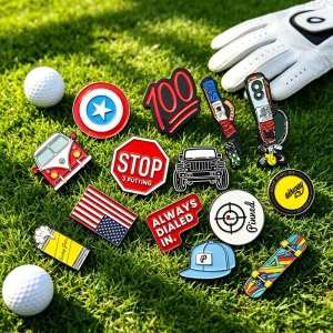 High Quality Plastic Magnetic Metal Cardboard Display Stand for Golf Slope Putting Level Reading Ball Marker hat Clip