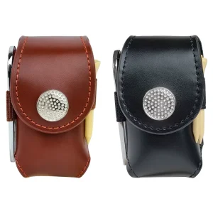 High Quality Premium Mini Portable Golf Bag Organizer Cowhide Waist Pouch Bag Small Golf Ball Bags for Men