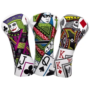 High Quality Pu Leather Golf Driver Wood Head Cover Elastic Band Golf Club Covers Funny Custom Golf Headcovers