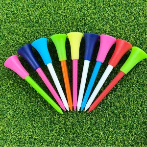 High Quality Small Bag Packed Logo Printed Plastic Golf Tees Golf Accessories Golf Plastic Tees