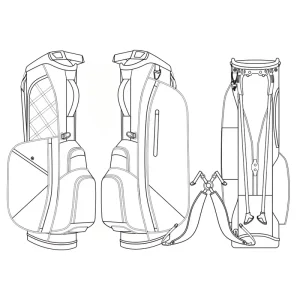 High Quality Vessel Golf Bag Pu Leather Golf Stand Bag for Golf Course and Training With Stand