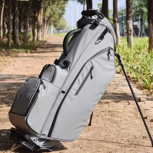 High Quality Waterproof Smooth Leather 6 14 Divider Custom Embroidery Golf Bag