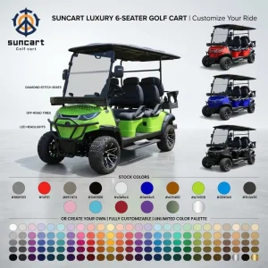 High Torque 48V 5KW Motor 6 Passenger Golf Car with Front Disc Brake Electric Golf Cart 6 Seater