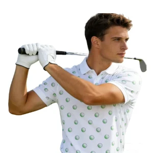 High Visibility Safety Golf Polo Shirt Reflective Tape Quick Dry Moisture Wicking for Early Morning Twilight Golf Tournaments