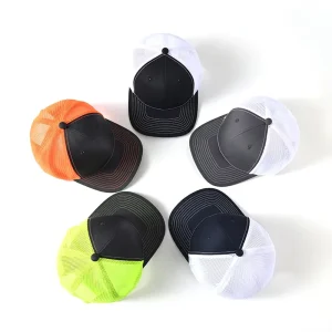 High quality Custom designed Embroidered Patch LOGO Sports 6 panel Net Cap Men Truck Driver Cap OEM