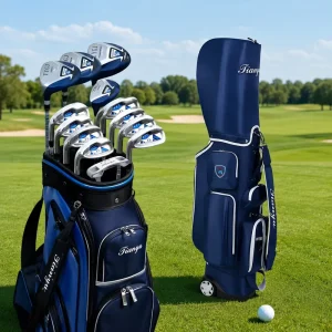 High-quality Left-handed Golf Club Set with Golf Bag Men Practice Left-handed Golf Club Set 13 Carbon Graphite Steel