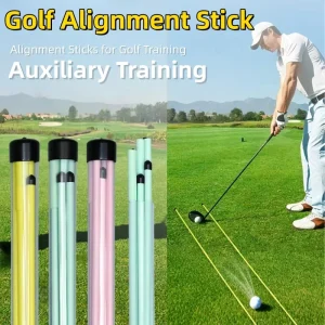 Hinged Foldable Golf Alignment Stick Portable for Swing Stance Training Aid Multi-Joint Alignment Rods for Golf Practice