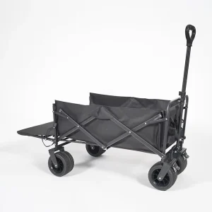 Hitree Extensible Camping Outdoor Tailgate Collapsible Folding Wagon Golf Cart Trolley with Table Brake