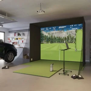Home Golf Simulator Tent with HD Impact Screen Aluminum Alloy Frame Custom Size Logo Golf Simulator Enclosure