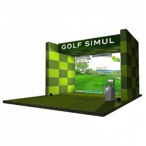 Home Indoor High-end Business People Golf Training Aids with Golf Simulator and Hit Mat for MR Equipment