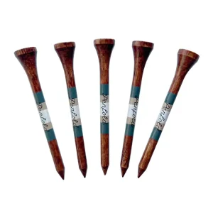 Huacheng 83mm Bamboo Golf Tee with Multi-color Stripes and Custom Logo Print Standard Packed