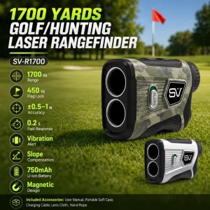 IP54 Multicoated Laser Rangefinder 1700Y Range 0.5m Precision for Hunting Camping