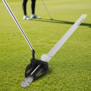 ISO9001 Certified Aluminum Alloy Swing Trainer Golf Putter Gauge 3 Sections Adjustable Design for Family Outdoor Golf Practice