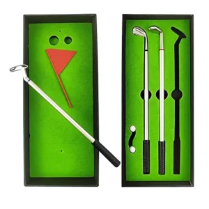 IStapromo Gifts Christmas Mini Sport Office Golf Business Putting Gifts Executive Golf Indoor Putter Gift Set Golf Game Club Pen