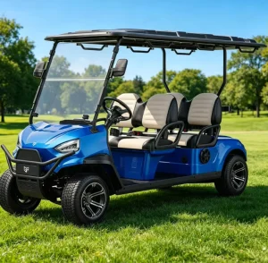Import Style 4 Passenger Electric Golf Buggy Multimedia System Golf Cart Off Road Big Wheel Golf Cart for Sightseeing & Club Use