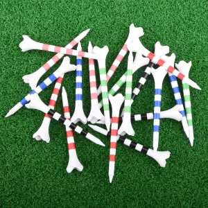 In Stock 70mm 4 Prongs Low Friction Custom Logo Golf Tees Colorful Plastic for Golfers