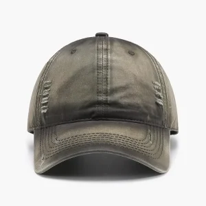 In Stock Custom Embroidered 6 Panel Curved Brim Distressed Baseball Cap Washed Gradient Baseball Caps