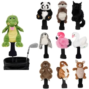 In Stock Driver Cover Club Golf Wood Head Cover Crocodile Squirrel Panda Flamingo Animal Funny Plush Golf Headcovers
