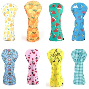 In Stock Golf Accessories Printed Driver Wood Golf Headcover Club Bulk Golf Head Covers