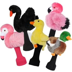 In Stock Mallard Flamingo Animal Headcovers Driver Animal Plush Golf Club Head Covers Golf Headcovers