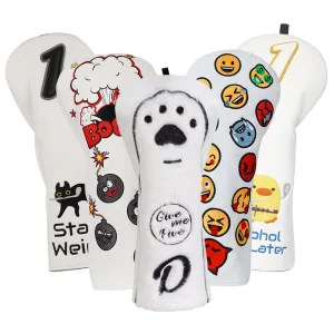 In Stock Personalized PU Leather Driver Golf Headcover for Golf Portable Golf Head Covers