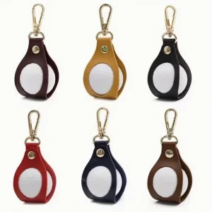 In-stock PU Leather Mini Golf Bag Single Golf Ball Holder Waist-hanging Small Golf Bag B8QB