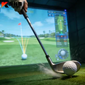 Indoor Golf Curved Impact Screen Simulator Enclosure Kits with Durable Golf 3D Impact Screen