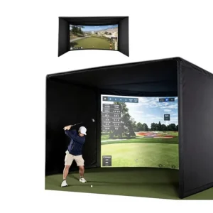 Indoor Golf Simulator Curved Screen Pavilion Arc Screen Customizable Polyester Fabric