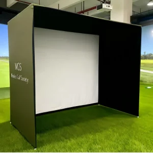 Indoor Golf Simulator Enclosure Contain House with Projection Screen Golf Course Game Practice Home Fabric Enclosurer