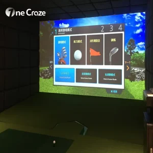 Indoor Golf Simulator Interactive Game Professional AR Golf Simulator High Speed Camera Home Commercial Training