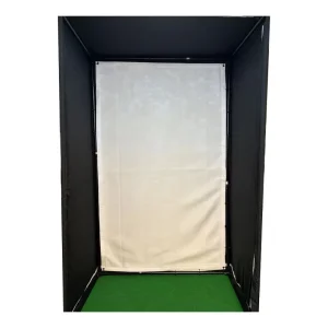 Indoor Golf Simulator Stand with Cloth Impact Screen Golf Simulation Experience