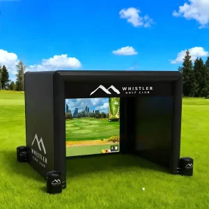 Indoor Home Backyard Inflatable Golf Hitting Cage Inflatable Golf Practice Simulator Room Tent With High Impact Screen