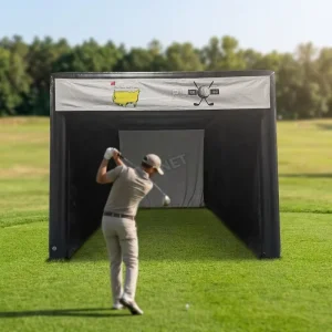 Indoor Home Backyard Inflatable Golf Hitting Cage Inflatable Golf Practice Simulator Room With High Impact Screen