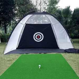 Indoor Miniature Golf Practice Cage with Strike Net Target Training Aid for Golf Enthusiasts Old Golf Training Aids