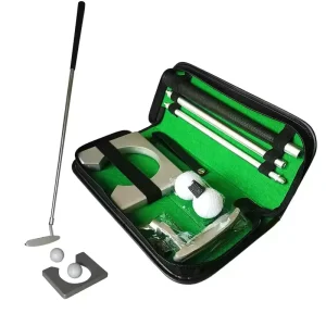 Indoor Outdoor Golf Trainer Kit Golf Putter Set Portable Mini Golf Equipment Practice Kit With Detachable Putter Ball