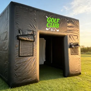 Indoor Outdoor Inflatable Golf Shooting Cage Tent Custom Logo Inflatable Golf Simulator Tent Easy Setup for Home and Club Use