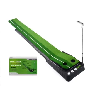 Indoor Outdoor Mini Golf Putting Trainer Set for Men Golf Putting Green Mat for Home Office Gift