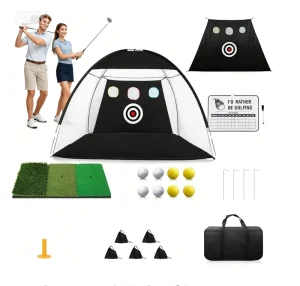 Indoor Outdoor Sports Game Backyard Chipping Home Golf Swing Training Hitting Aids Golf Practice Nets Net Golf Driving Cage