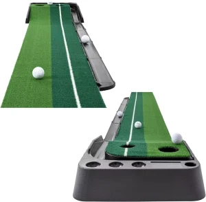 Indoor Putting Green Mat with Ball Return for Mini Golf Practice