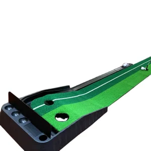 Indoor Return Golf Putter Exerciser Set with Bezel Portable Plastic Grass Putting Green TL004