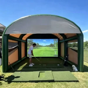 Indoor and Outdoor Inflatable Golf Simulator Enclosure Tent Golf Training Inflatable Cover Easy to Set up