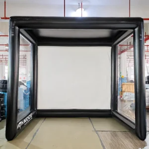 Inflatable Golf Simulator Enclosure 13x10FT Portable Indoor Outdoor Practice Hitting Cage PVC Waterproof Custom Size